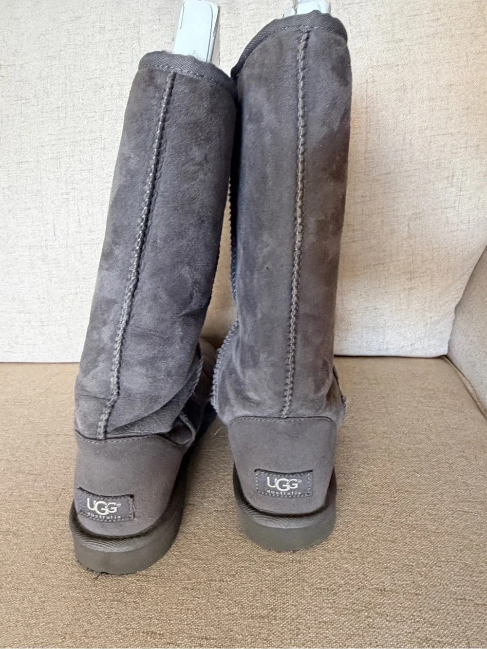 Gently Used - in Excellent Condition- UGG Tall Suede Boot - Charcoal - Size 8